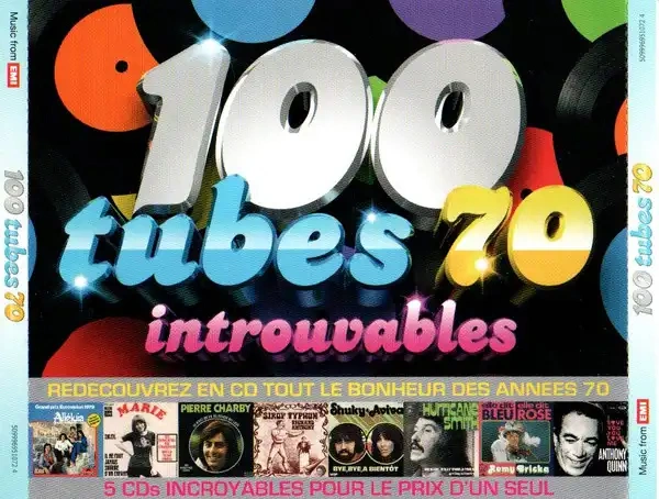 Jaquette de 100 tubes 70 introuvables CD3 sur 5