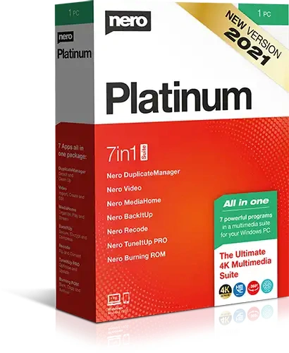 Jaquette de Nero Platinum Suite 2021 23.0.1010 (Win x64)