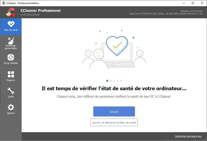 Jaquette de CCleaner 5.83.9050 Portable