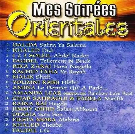 Jaquette de Mes soirées Orientales 2001