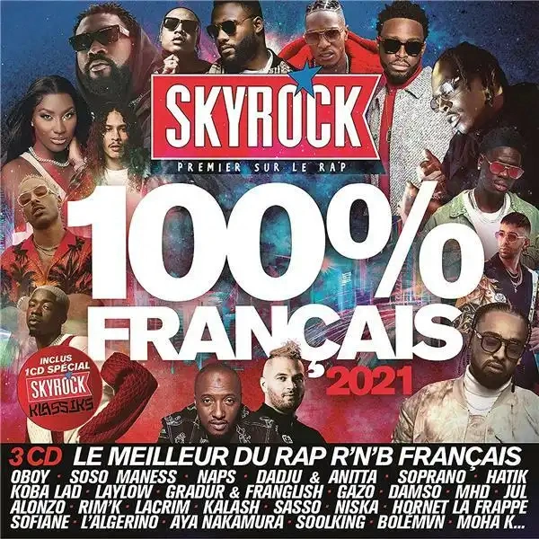 Jaquette de VA - SKYROCK 100% FRANÇAIS 2021
