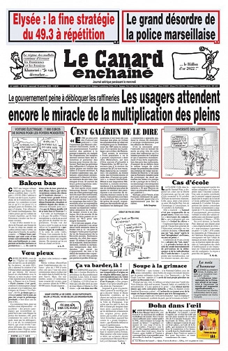Jaquette de Le Canard Enchaîné - 19 Octobre 2022