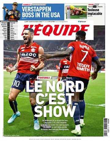 Jaquette de L'equipe du 24 Octobre 2022