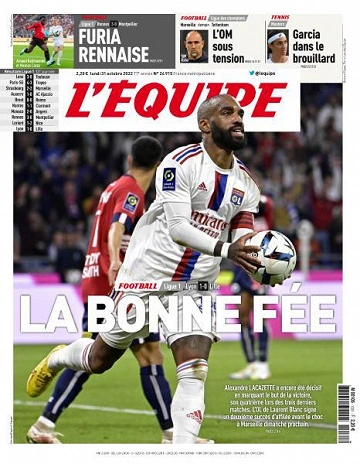 Jaquette de L'equipe du 31 Octobre 2022