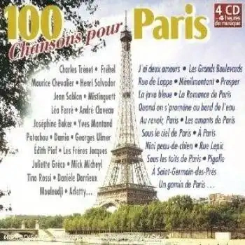 Jaquette de 100 CHansons pour Paris - 4 CDs 2009