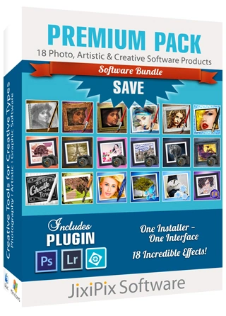 Jaquette de JixiPix Pre-mium Pack v1.2.7 / Pro Bundle (x64) et Plugin PS/LR