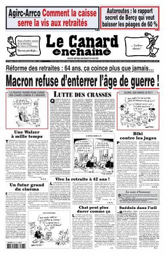 Jaquette de Le Canard Enchaîné - 25 Janvier 2023