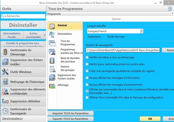 Jaquette de Revo Uninstaller Pro 5.0.8 Portable Win x64 Multi Préactivé