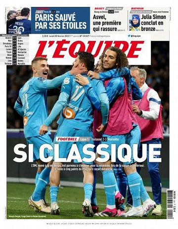 Jaquette de L'equipe - 20 Fevrier 2023