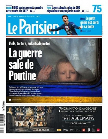 Jaquette de Le Parisien - 20 février 2023
