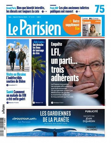 Jaquette de Le Parisien - 21 février 2023