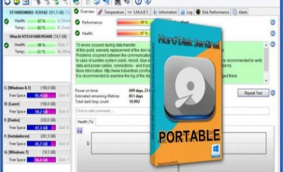 Jaquette de Hard Disk Sentinel Pro Portable 6.10