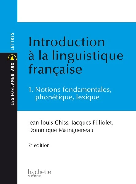 Jaquette de Introduction à la linguistique française - tome 1 - 2013