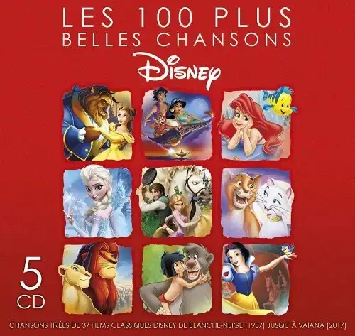 Jaquette de Les 100 Plus Belles Chansons Disney 2018