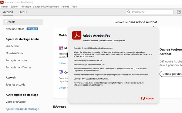 Jaquette de Adobe Acrobat Pro DC 2023.001.20093 Win x64 Multi + Crack