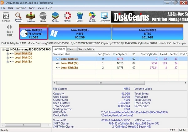Jaquette de DiskGenius Professional 5.5.0.1488 Win x64 Multi + Crack