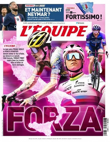 Jaquette de L'equipe du 5 Mai 2023