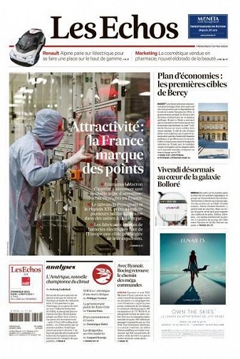 Jaquette de Les Echos du 10 Mai 2023