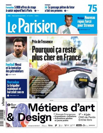 Jaquette de Le Parisien - 10 Mai 2023