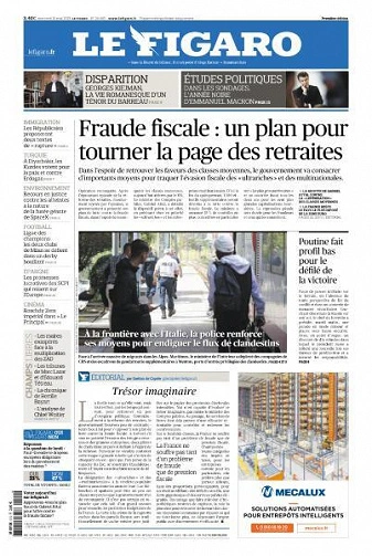 Jaquette de Le Figaro du 10 Mai 2023