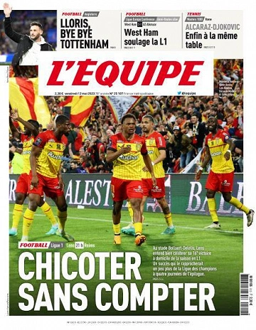 Jaquette de L'equipe du 12 Mai 2023