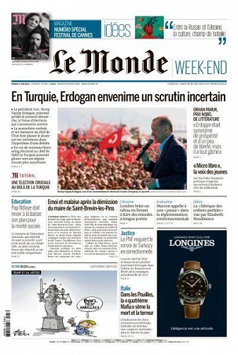 Jaquette de Le Monde + Mag du 13 Mai 2023
