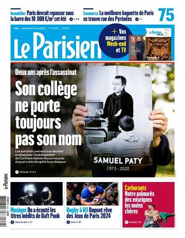 Jaquette de Le Parisien - 12 Mai 2023
