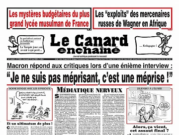 Jaquette de Le Canard Enchaîné 17 Mai 2023