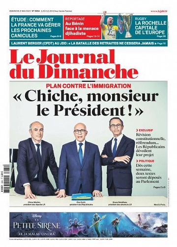 Jaquette de Le Journal du Dimanche - 21 Mai 2023