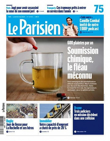 Jaquette de Le Parisien - 22 Mai 2023