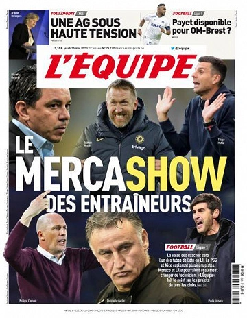 Jaquette de L'equipe du 25 Mai 2023