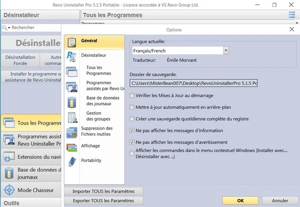 Jaquette de RevoUninstallerPro 5.1.5 Portable Win x64 Multi Préactivé