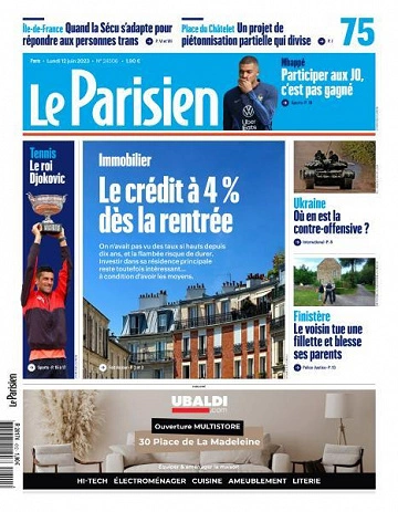 Jaquette de Le Parisien - 18 Juin 2023
