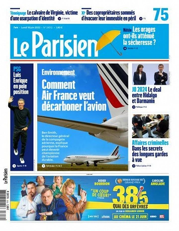 Jaquette de Le Parisien - 19 Juin 2023