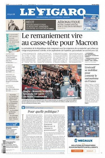Jaquette de Le Figaro du 19 Juin 2023