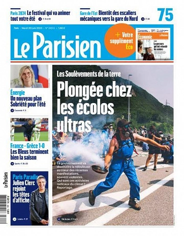 Jaquette de Le Parisien - 20 Juin 2023