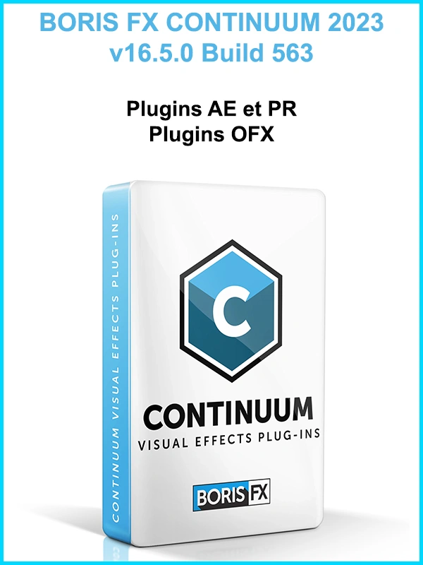 Jaquette de BorisFX Continuum Complete 2023 v16.5.0.563