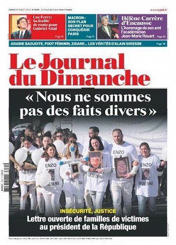 Jaquette de Le Journal du Dimanche - 6 Août 2023
