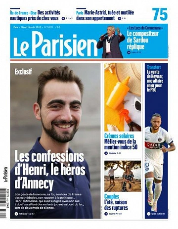Jaquette de Le Parisien - 15 Août 2023