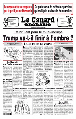 Jaquette de Le Canard Enchaîné N°5362 Du Mercredi 16 Août 2023