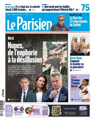 Jaquette de Le Parisien - 21 Août 2023