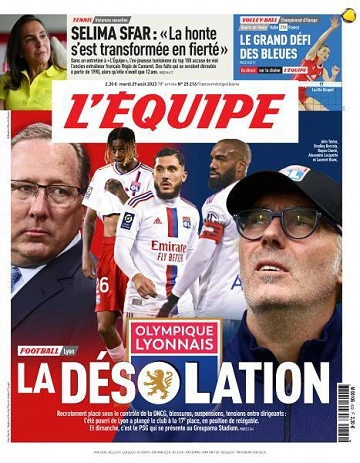 Jaquette de L'equipe du Mardi 29 Août 2023