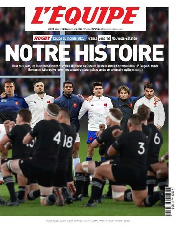 Jaquette de L'equipe du Mercredi 6 Septembre 2023