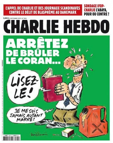 Jaquette de Charlie Hebdo - 6 Septembre 2023