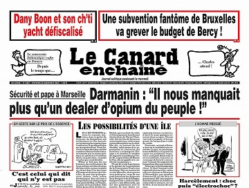 Jaquette de Le Canard enchaîné 20 Septembre 2023
