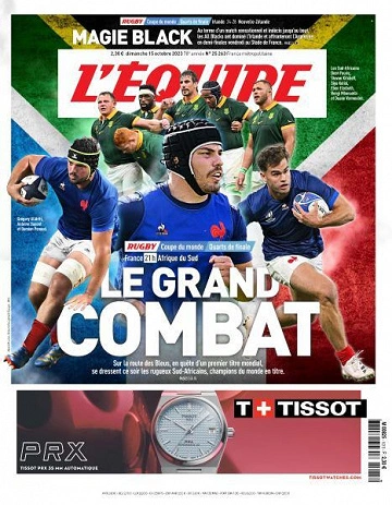 Jaquette de L’equipe du Dimanche 15 Octobre 2023