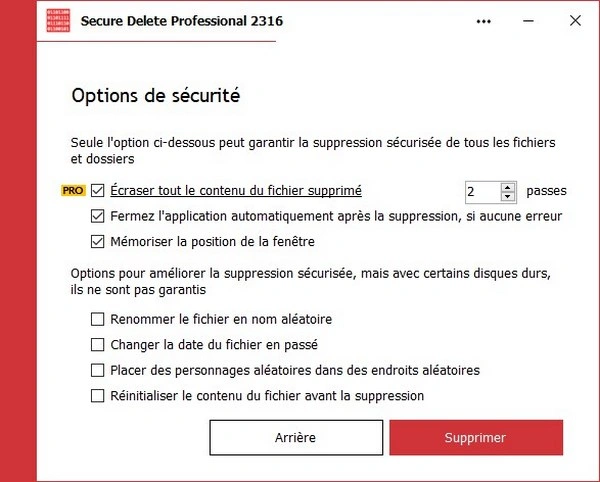 Jaquette de Secure Delete Pro 2316.00 Win x64 Multi Préactivé