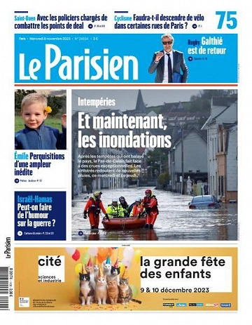 Jaquette de Le Parisien - 8 Novembre 2023