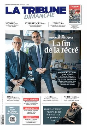 Jaquette de La Tribune Dimanche - 19 Novembre 2023