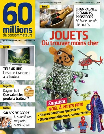 Jaquette de 60 Millions de Consommateurs - Décembre 2023